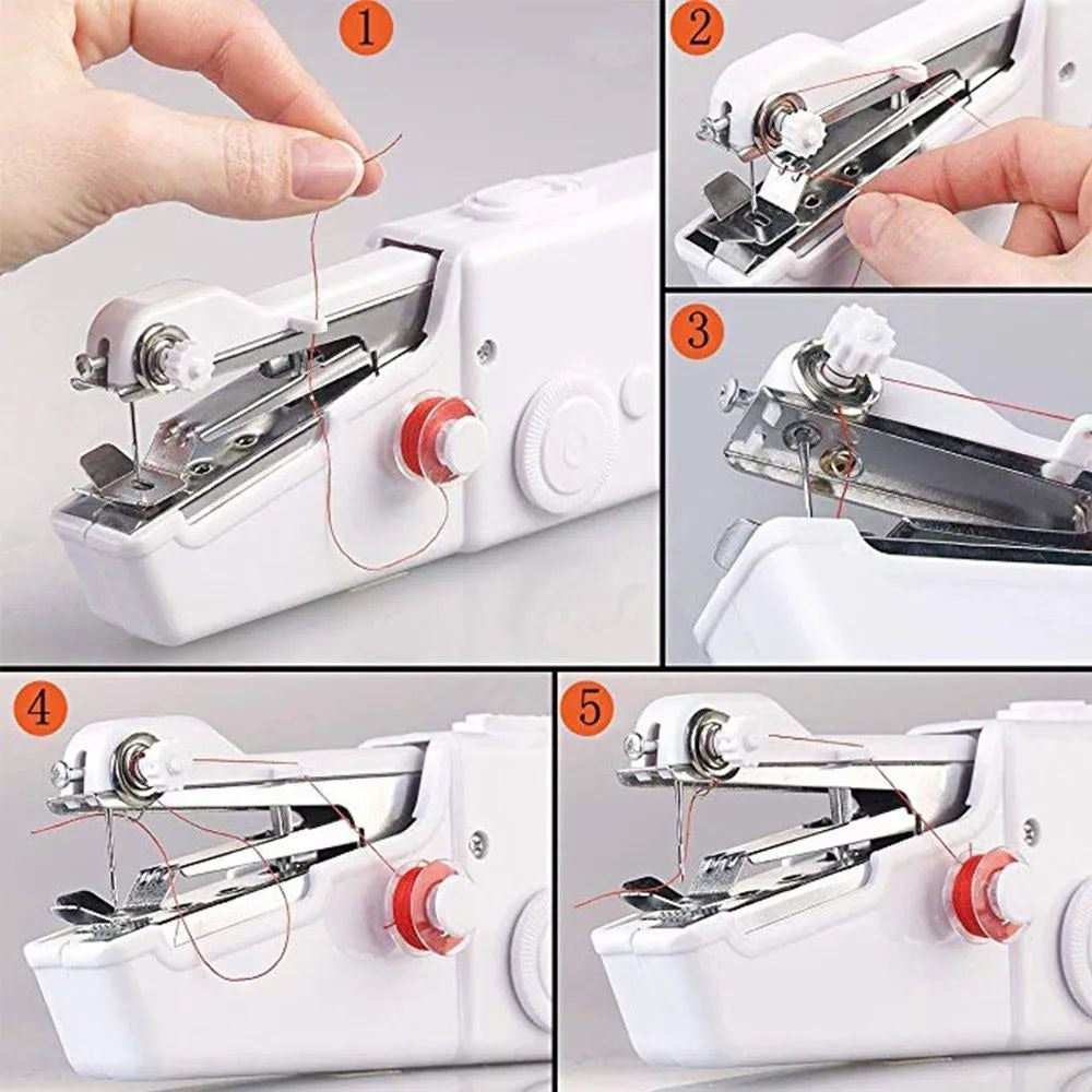 Mini Portable Handy Sewing Machine Handheld Sewing Machine Stitch Household Tool for Kids Clothing, Fabric, Home Travel Use, Gift for Kids & Adult